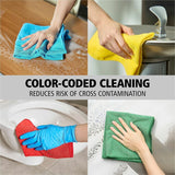 Rubbermaid Commercial Microfiber Cleaning Cloths, Yellow, 24/Pack (RCP1820584) Pack of 24