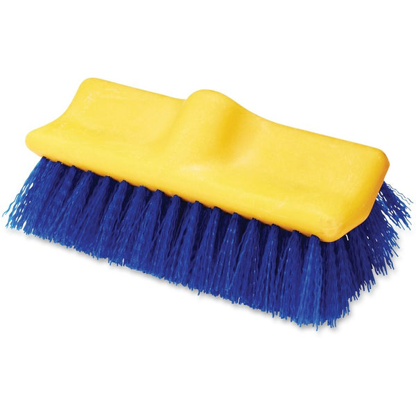 Rubbermaid Commercial Floor Scrub Brush, 10" Long, 6/CT, Blue/Yellow