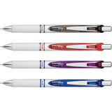 Pentel EnerGel Pearl Deluxe RTX Gel Pen, Retractable, Medium 0.7 mm, Blue Ink, Pearl White/Blue Barrel, Dozen (PENBLN77PWC) 1 Dozen
