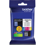 Brother LC30293PK INKvestment Super High-Yield Ink, 1,500 Page-Yield, Cyan/Magenta/Yellow (BRTLC30293PK) Pack of 3