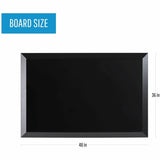 MasterVision Kamashi 4'x3' Wet Erase Board, 36" x 48", Lacquered Steel Surface, Black Wood Frame (BVCMM14151620) Each