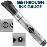 Quartet Premium Glass Board Dry Erase Marker, Broad Bullet Tip, Black, Dozen (QRT79553) Box of 12