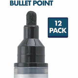 Quartet Premium Glass Board Dry Erase Marker, Broad Bullet Tip, Black, Dozen (QRT79553) Box of 12