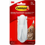 Command Large Designer Hook, 5 lb (2.27 kg) Capacity, White, Plastic, 1/Pack (MMM17083ES) Each