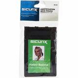 SICURIX Business Card Carrying Case, Black, Nylon Body, 3" x 0.4", 12/Box (BAU55120BX) Box of 12
