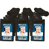 SICURIX Business Card Carrying Case, Black, Nylon Body, 3" x 0.4", 12/Box (BAU55120BX) Box of 12
