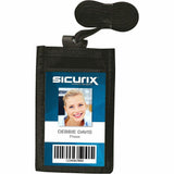 SICURIX Business Card Carrying Case, Black, Nylon Body, 3" x 0.4", 12/Box (BAU55120BX) Box of 12