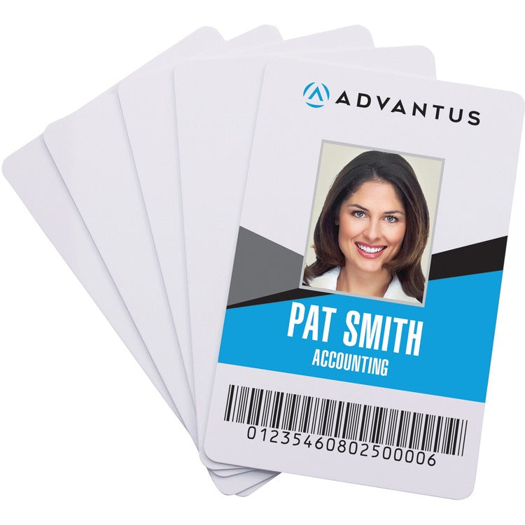 Advantus ID Cards, Laminated PVC, 2-/18