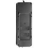 Tripp Lite series Protect It! TLP128TTUSBB 12-Outlet Surge Suppressor/Protector, 12 x NEMA 5-15R, 2 x USB, 1800 VA, 4320 J, 120 V AC Input, Phone/Fax/Modem/DSL, Coaxial Cable Line, 8 ft (TRPTLP128TTUSBB) Each