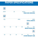 Hammermill Premium Laser Print Paper, White, 98 Brightness, Letter, 8 1/2" x 11", 500 Sheets per Ream, 8 Reams/Carton (HAM104646CT) Case of 4000