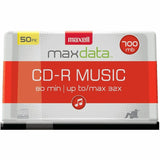 Maxell CD-R Media, 120mm, 1.33 Hour Maximum Recording Time (MAX625156) Pack of 50