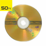Maxell CD-R Media, 120mm, 1.33 Hour Maximum Recording Time (MAX625156) Pack of 50