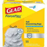CloroxPro™ Glad ForceFlex Tall Kitchen Drawstring Trash Bags, 13 gal, 100/Box, 156/Pallet (CLO70427PL) 156 Boxes