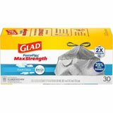 Glad ForceFlex MaxStrength X-Large Kitchen Drawstring Trash Bags, 20 gal, 30/Box, 6/Carton (CLO78913CT) Case of 180