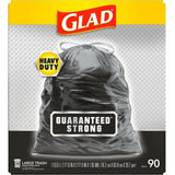 Glad Strong Large 30 Gallon Drawstring Trash Bags, 90/Box, 34/Bundle (CLO78952BD) 34 Cartons