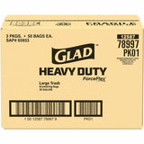 Glad ForceFlex Heavy-Duty 30 Gallon Large Drawstring Trash Bags, 50/Box, 3 Box/Carton, 52 Carton/Pallet (CLO78997PL) 156 Boxes
