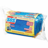 S.O.S All Surface Scrubber Sponge, 3/Pack, 8 Packs/Carton, 84 Cartons/Bundle (CLO91028BD) 672 Packs