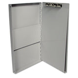 Universal® Deluxe Aluminum Document Box, 0.4" Clip Capacity, Holds 8.5 x 11 Sheets, Aluminum (UNV40300) Each