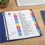 Avery Customizable Table of Contents Ready Index Multicolor Dividers, 26-Tab, A to Z, 11 x 8.5, White, 6 Sets (AVE11832) Pack of 6