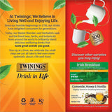 Twinings of London Decaf English Breakfast Black Tea Bag, 1.8 oz, Decaffeinated, 25/Box (TWG09182) Box of 25