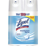 Lysol Crisp Linen Disinfectant Spray, 12.5 fl oz (0.4 quart), Crisp Linen Scent, 2/Pack (RAC89946PK) Pack of 2
