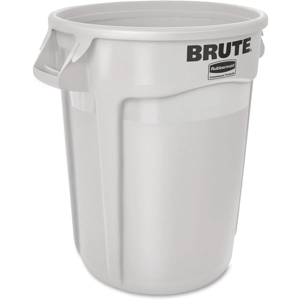 Rubbermaid Commercial Brute Vented Container, 32 gal Capacity, White, 6/Carton