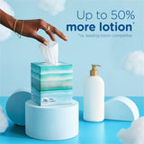 Puffs Plus Lotion Facial Tissue, 2 Ply, 8.20" x 8.40", White, 124/Box, 6/Pack (PGC39383PK) Pack of 6