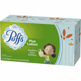 Puffs Plus Lotion Facial Tissue, 2 Ply, 8.20" x 8.40", White, 124/Box, 6/Pack (PGC39383PK) Pack of 6