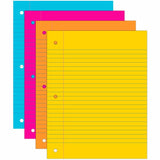 Astrobrights Filler Paper, 100 Sheets, Wide Ruled Front Ruling, 3 Hole(s), 24 lb Basis Weight, 8" x 10 1/2" Sheet Size, Assorted Color Paper, 100/Pack (WAU2591001) Pack of 100