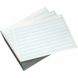 Domtar Continuous Paper, 14 7/8" x 11", 20 lb Basis Weight, Blue, Multicolor, 10/Carton (DMR141207) Case of 10