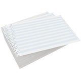 Domtar Continuous Paper, 14 7/8" x 11", 20 lb Basis Weight, Blue, Multicolor, 10/Carton (DMR141207) Case of 10