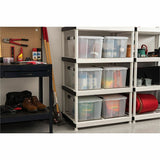 IRIS Weathertight Storage Box, 46 Quarts, 11 4/5"H x 15 4/5"W x 19 7/10"D, Clear, 40 lb, 11.65 gal, Latch Closure (IRS110450) Each