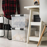 IRIS Weathertight Storage Box, 46 Quarts, 11 4/5"H x 15 4/5"W x 19 7/10"D, Clear, 40 lb, 11.65 gal, Latch Closure (IRS110450) Each
