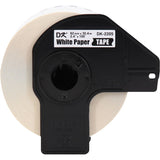 Brother Continuous Paper Label Tape, 2.4" x 100 ft, White, 24 Rolls/Pack (BRTDK220524PK) Pack of 24