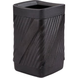 Safco® Twist Waste Receptacle with Open Top, 32 gal, Steel, Black (SAF9372BL) Each