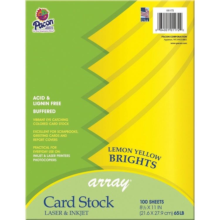 Pacon Inkjet, Laser Printable Multipurpose Card Stock, Lemon Yellow, L ...