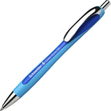 Schneider Slider Rave XB Ballpoint Pen, Retractable, Blue Ink, Blue Rubberized, Light Blue Barrel, 5/Pack (RED132503PK) Pack of 5