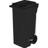Safco® Plastic Step-On Receptacle, 32 gal, Metal, Black (SAF9926BL) Each