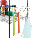 Alera® Hook Bars For Wire Shelving, Four Hooks, 18" Deep, Silver, 2 Bars/Pack (ALESW59HB418SR) Pack of 2