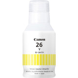 Canon GI-26 Pigment Color Ink Bottle, Inkjet, Yellow, 14000 Pages, 132 mL, High Yield (CNMGI26Y) Each