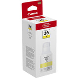 Canon GI-26 Pigment Color Ink Bottle, Inkjet, Yellow, 14000 Pages, 132 mL, High Yield (CNMGI26Y) Each
