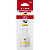 Canon GI-26 Pigment Color Ink Bottle, Inkjet, Yellow, 14000 Pages, 132 mL, High Yield (CNMGI26Y) Each