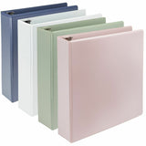 Samsill Eco-Conscious View Binder, 2" Binder Capacity, Letter, 8½" x 11", Riose, Indigo, Sage, White, 3 Ring, 4/Pack (SAMMP46969) Pack of 4