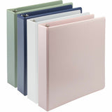 Samsill Eco-Conscious View Binder, 1 1/2" Binder Capacity, Letter, 8½" x 11", Indigo, Sage, White, Riose, Fastener: D-Ring, 4/Pack (SAMMP46959) Pack of 4