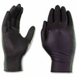 Ammex Examination Gloves, Black, 4 mil Thickness, Large Size, 100/Box (AMXABNPF46100) Case of 1000