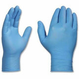 Ammex Examination Gloves, Blue, 4 mil Thickness, Polymer Coating, Large Size, 100/Box (AMXAPFN46100) Case of 1000