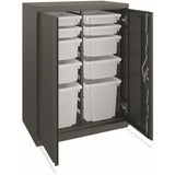 HON® Flagship Storage Cabinet with 4 Small, 4 Medium and 2 Large Bins, 30w x 18d x 39.13h, Charcoal (HONSC183930LGS) Each