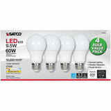 Satco LED Light Bulb, 9.50 W, 60 W Incandescent Equivalent Wattage, 12/Pack (SDNS39596) Pack of 12