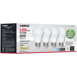Satco LED Light Bulb, 9.50 W, 60 W Incandescent Equivalent Wattage, 12/Pack (SDNS39596) Pack of 12