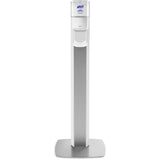 Purell MESSENGER ES8 Silver Panel Floor Stand with Dispenser, 1,200 mL, 16.75 x 6 x 40, Silver/White (GOJ7308DSSLV) Each